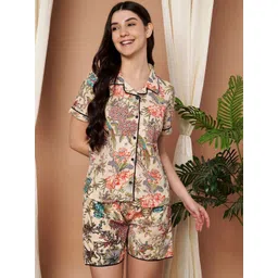 ETC Floral Printed Cotton Night suit-picture-34