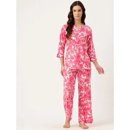 ETC Floral Printed Pure Cotton Night Suit-picture-25