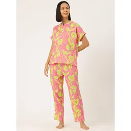 ETC Floral Printed Pure Cotton Night Suit-picture-29