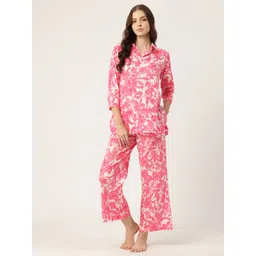 ETC Floral Printed Pure Cotton Night Suit-picture-39