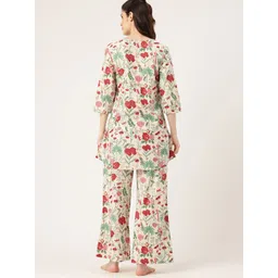 ETC Floral Printed Pure Cotton Night Suit image 5