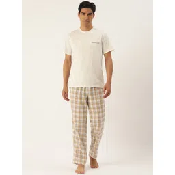 ETC Men Solid Pure Cotton Night suit-picture-17
