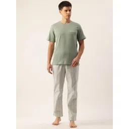 ETC Men Striped Pure Cotton Night suit-picture-15