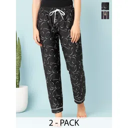 ETC Pack Of 2 Printed Mid-Rise Lounge Pants-picture-20