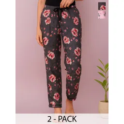 ETC Pack Of 2 Printed Mid-Rise Lounge Pants-picture-41