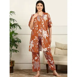 ETC Women Floral Printed Top & Pyjams Night Suits-picture-18