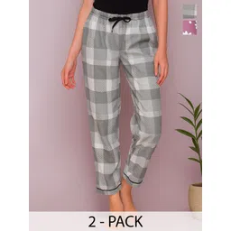 ETC Women Pack Of 2 Printed High-Rise Lounge Pants-picture-25