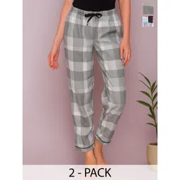 ETC Women Pack Of 2 Printed High-Rise Lounge Pants-picture-31