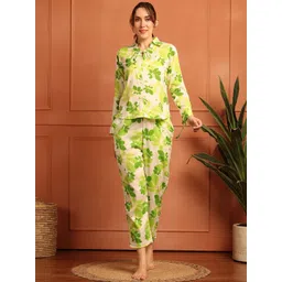 ETC Women Printed Top and Pyjamas Night suit image 1