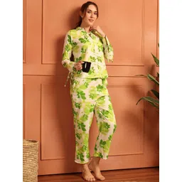 ETC Women Printed Top and Pyjamas Night suit image 5