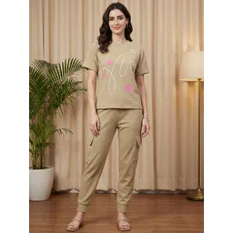 ETC X beebelle Printed T-Shirt & Trousers Night Suits-picture-25