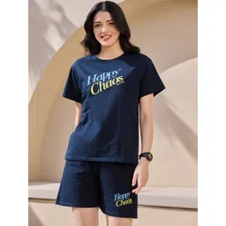 ETC X beebelle Women Typography Printed Night suit-picture-3