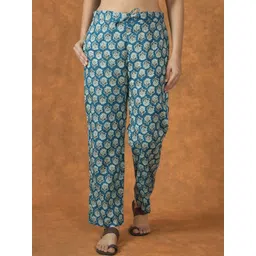 ETC X D To D Life Style Women Floral Printed Cotton Mid-Rise Regular Trousers-picture-31