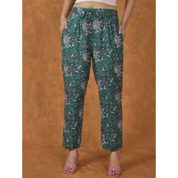 ETC X D To D Life Style Women Floral Printed Regular Fit Mid-Rise Trousers-picture-30