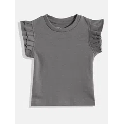 Eteenz Girls Ruffled Regular Knitted Top-picture-30