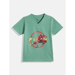 Eteenz Kids Boys Flash Printed V-Neck T-Shirt-picture-27