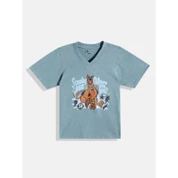 Eteenz Kids Boys Scooby Doo Printed V-Neck T-Shirt-picture-10