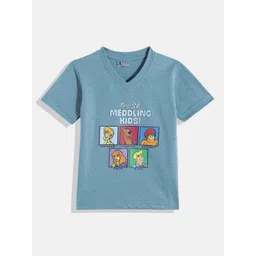 Eteenz Kids Boys Scooby Doo Printed V-Neck T-Shirt-picture-17