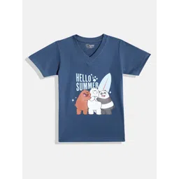 Eteenz Kids Boys We Bare Bear Printed V-Neck T-Shirt-picture-39