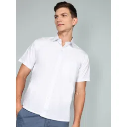 Ethazh Men Spread Collar Solid Cotton Formal Shirt-picture-20