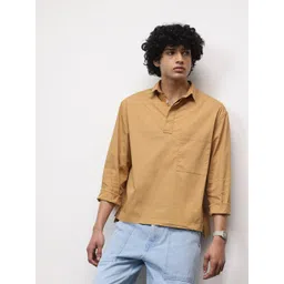 ether Pure Cotton Longline Casual Shirt-picture-25