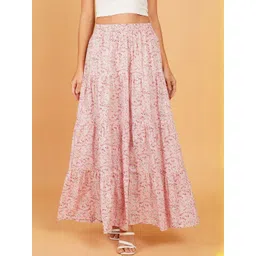 Ethic Glance Women Pure Cotton Printed Skirts-picture-24