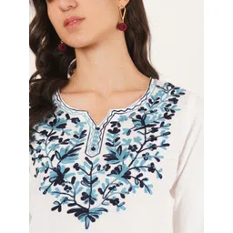 ethic glance Pure Cotton Embroidered Kashmiri Short Kurta image 3