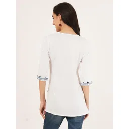 ethic glance Pure Cotton Embroidered Kashmiri Short Kurta image 2