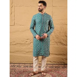 Ethnic Bay Men Embroidered Ethnic Motifs Thread Work Kurta-picture-29
