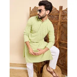 Ethnic Bay Men Embroidered Flared Sleeves Thread Work Kurta-picture-28
