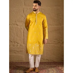 Ethnic Bay Men Embroidered Thread Work Kurta-picture-18