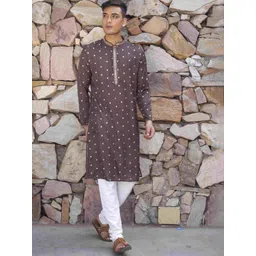 Ethnic India Ethnic Motifs Printed Mirror Work Straight Kurta-picture-29