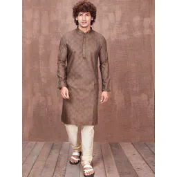 Ethnic India Men Ethnic Motifs Woven Design Festive Straight Kurta-picture-16