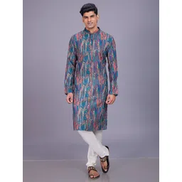 Ethnic India Men Paisley Printed Festive Straight Kurta-picture-15