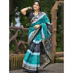 ETHNIC ODISHA HANDLOOM Ethnic Motifs Printed Pure Cotton Sambalpuri Saree-picture-35