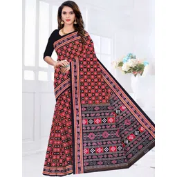 ETHNIC ODISHA HANDLOOM Ethnic Motifs Woven Design Pure Cotton Sambalpuri Saree-picture-20