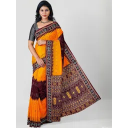 ETHNIC ODISHA HANDLOOM Women Ethnic Motifs Printed Pure Cotton Sambalpuri Saree image 1