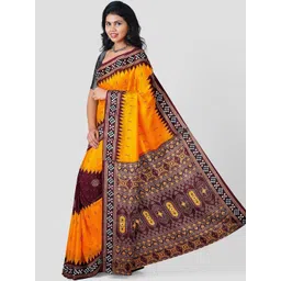ETHNIC ODISHA HANDLOOM Women Ethnic Motifs Printed Pure Cotton Sambalpuri Saree image 3