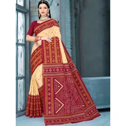 ETHNIC ODISHA HANDLOOM Women Ethnic Motifs Pure Cotton Sambalpuri Saree-picture-16