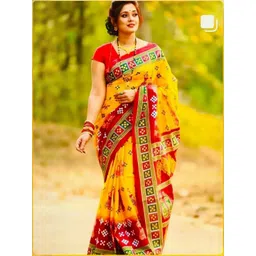ETHNIC ODISHA HANDLOOM Women Ethnic Motifs Pure Cotton Saree-picture-13