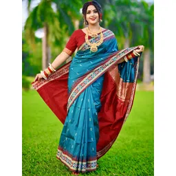 ETHNIC ODISHA HANDLOOM Women Woven Design Zari Sambalpuri Saree-picture-25