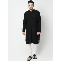 Ethnicity Geometric Embroidered Mandarin Collar Straight Kurta-picture-13