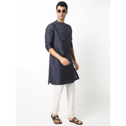 Ethnicity Men Geometric Thread Work Pathani Kurta-picture-27