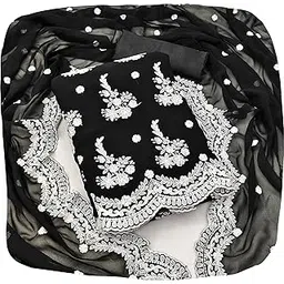 ethnicjunction Women's Georgette Embroidery & Patch Work Unstitched Salwar Suit Material With Dupatta-picture-50