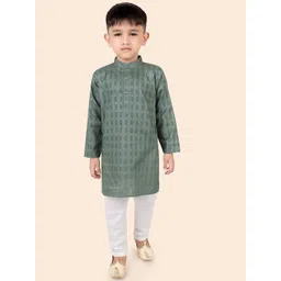 Ethniks Neu-Ron Boys Regular Kurta with Pyjamas-picture-10