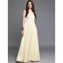 Ethnovog Women Off-White Embroidered Made To Measure Maxi Dress-picture-39