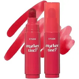 ETUDE Dear Darling Marker Tint| Hydrating & Long Lasting Lip Stain | High Pigmented Lip Maker with Easy Drawing Tip | Korean Lip Tint, Korean Makeup, Kbeauty, 01 Raspberry Pop- 3.5g-picture-48