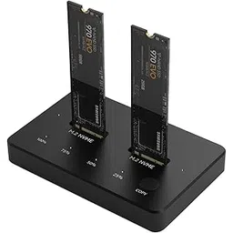ETZIN External NVMe M.2 SSD Stand with Clone Function PCIe NVMe M.2 SSD Support M.2 SSD Case (M Key/B + M Key) Support USB 3.1 Gen2 10Gbps High Speed Data Transfer External Base Case Support.-image-46