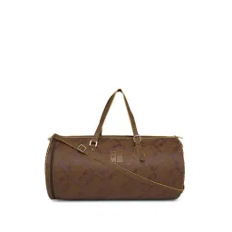 Eume Dragonfly Rubber Brown Leather Printed Duffle Bag-picture-34