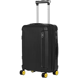 eume Nomad Cabin Trolley Bags for Travel 55cm, Cabin Luggage, Cabin Bag | Travel Bags for Luggage | Polypropylene (PP) 8 SilentRun Wheels, Charcoal Black-picture-10
